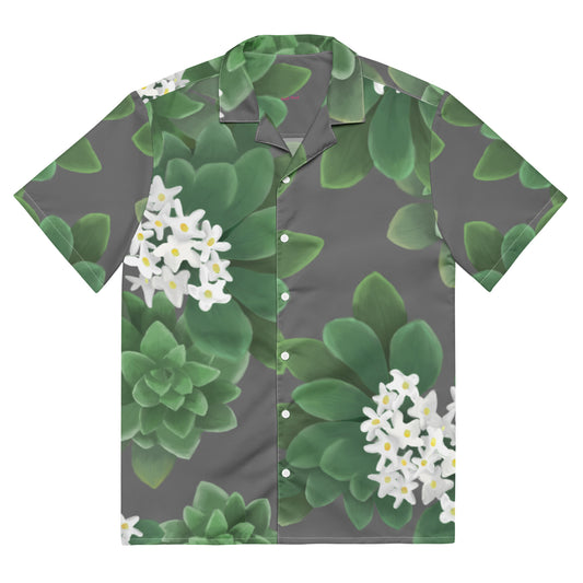 hawaii hinahina plant unisex aloha shirt