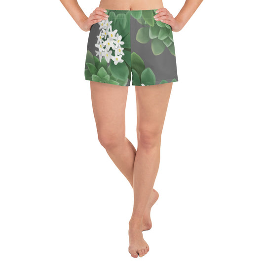 hawaii hinahina plant womens athletic shorts front model