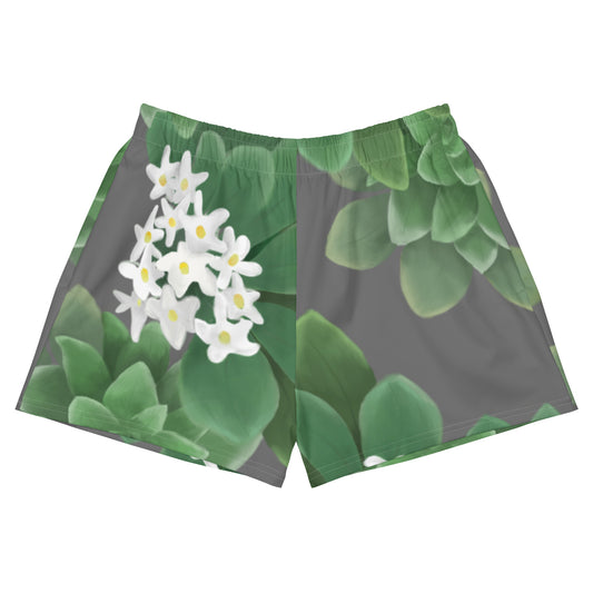 hawaii hinahina plant womens athletic shorts
