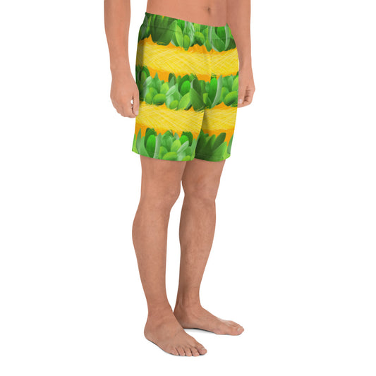 hawaii kaunaoa flower mens athletic long shorts model