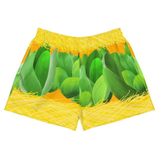 hawaii kaunaoa flower womens athletic shorts