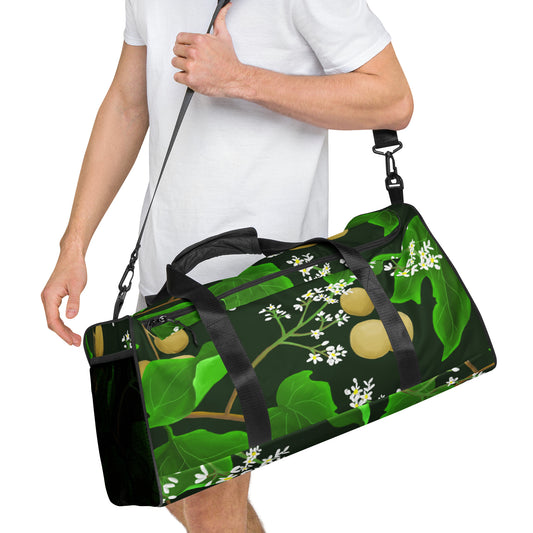 hawaii kukui nut flower duffle bag sling model