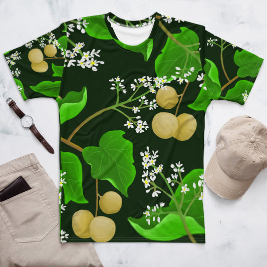 hawaii kukui nut flower mens t-shirt