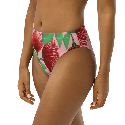 hawaii lehua flower bikini bottom front