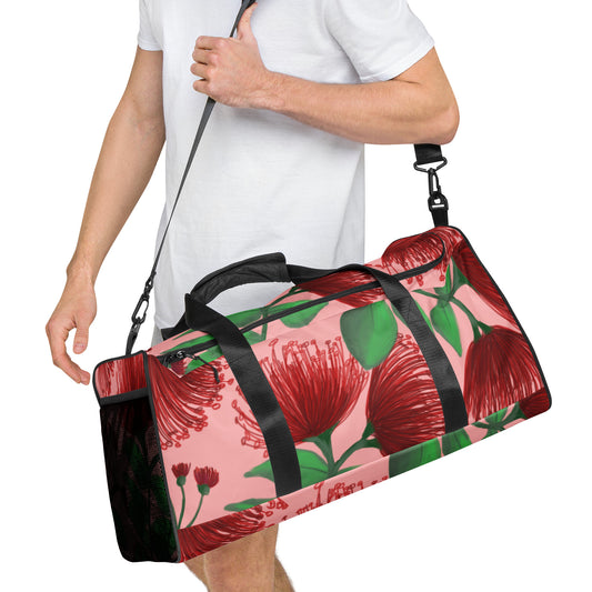 hawaii lehua flower duffle bag sling model