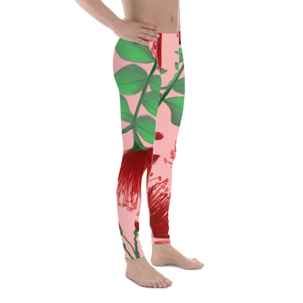 hawaii lehua flower mens leggings right