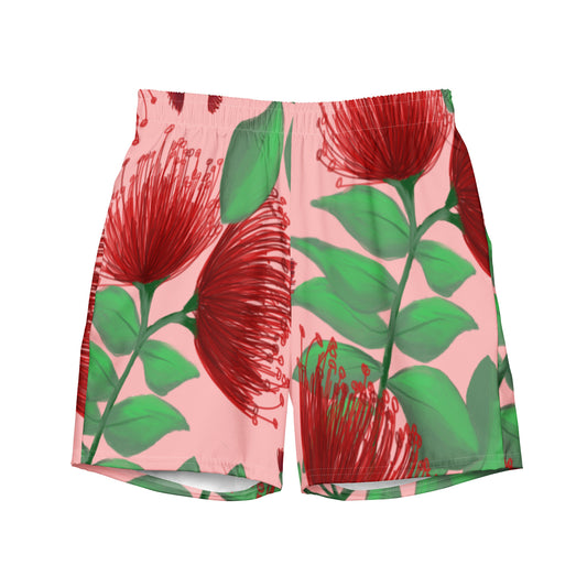 hawaii lehua flower men’s swim trunks