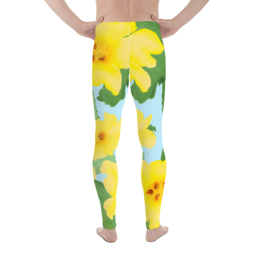 hawaii puailima flower mens leggings back