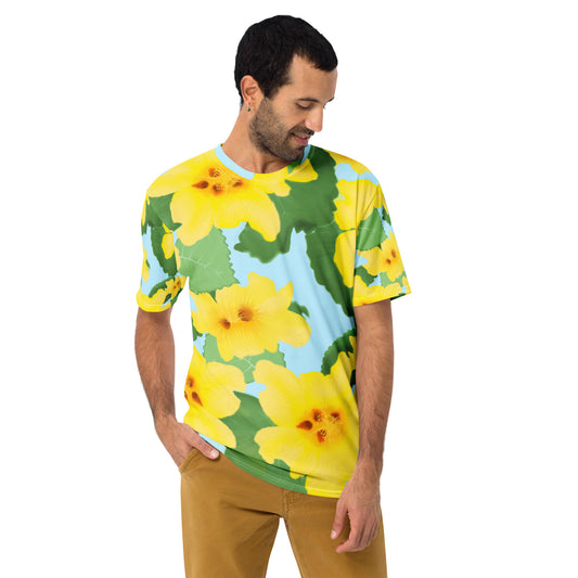 hawaii puailima flower mens t-shirt model front