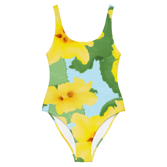 hawaii puailima flower one piece swimsuit front