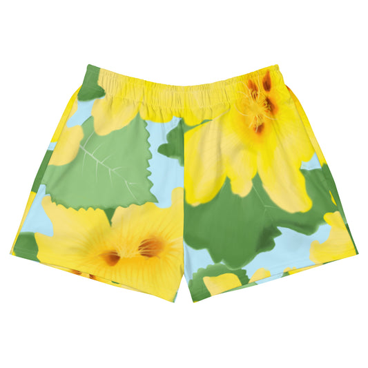 hawaii puailima flower womens athletic shorts