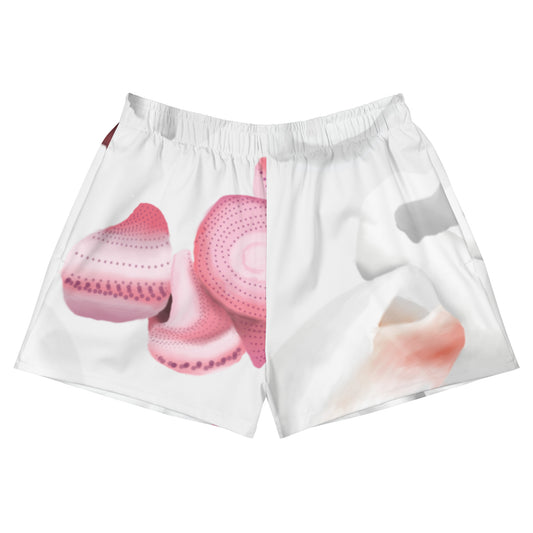 hawaii white pupu shell womens athletic shorts